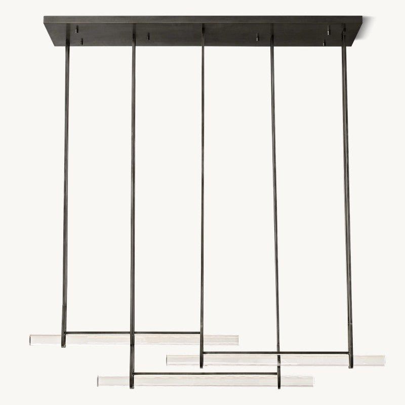 Astrelle Crystal Triple Bar Linear Chandelier