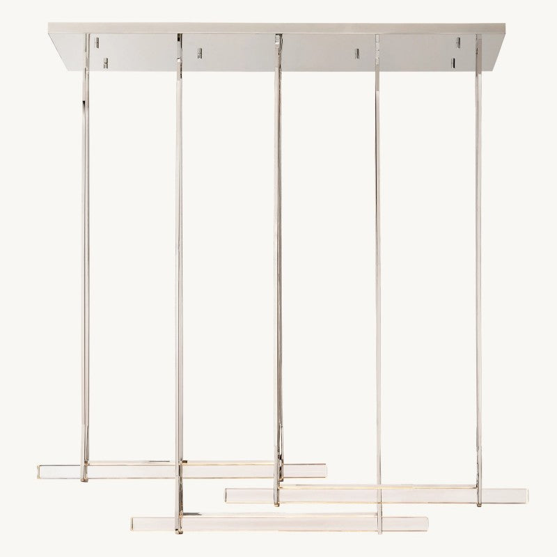 Astrelle Crystal Triple Bar Linear Chandelier
