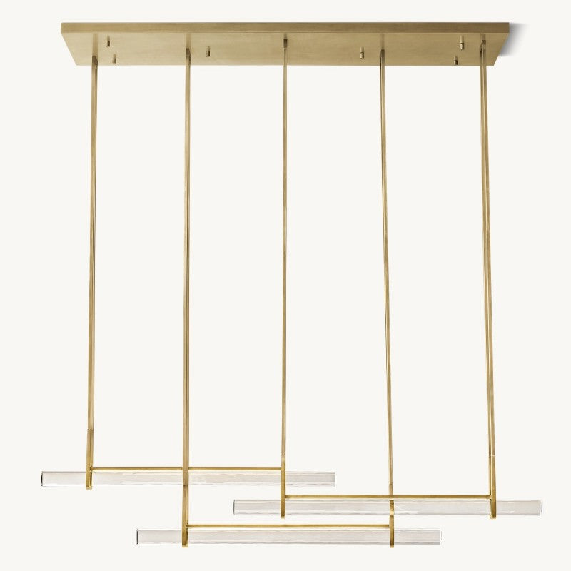 Astrelle Crystal Triple Bar Linear Chandelier