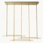 Astrelle Crystal Triple Bar Linear Chandelier