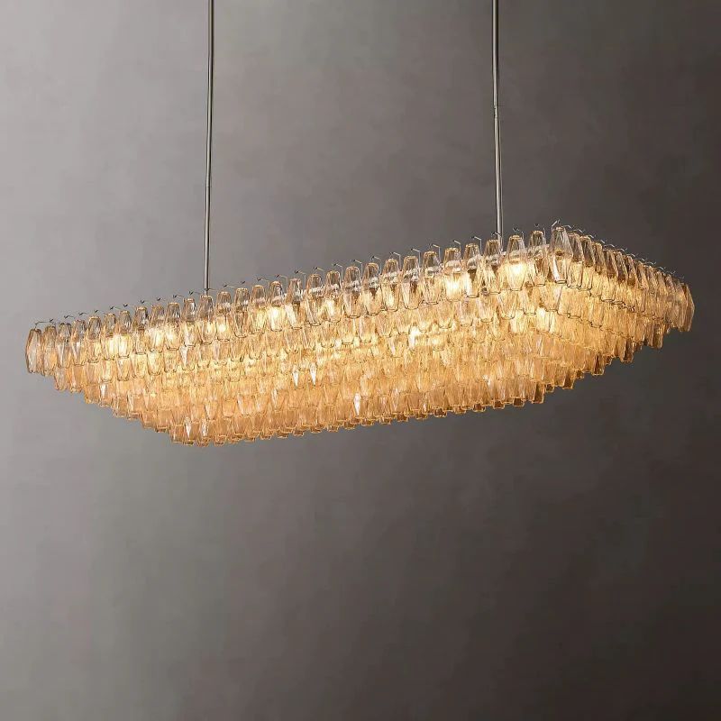 Chivaro Tiered Rectangular Chandelier 74"