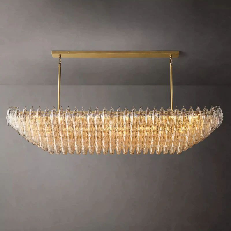 Chivaro Tiered Rectangular Chandelier 74"