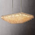 Chivaro Tiered Rectangular Chandelier 54"