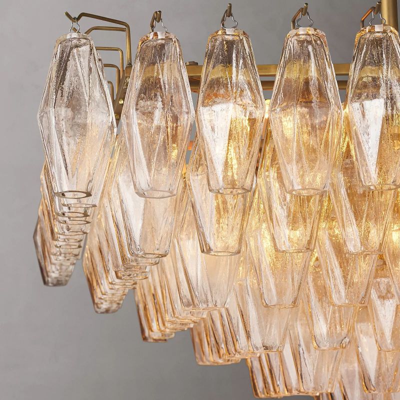 Chivaro Tiered Rectangular Chandelier 54"