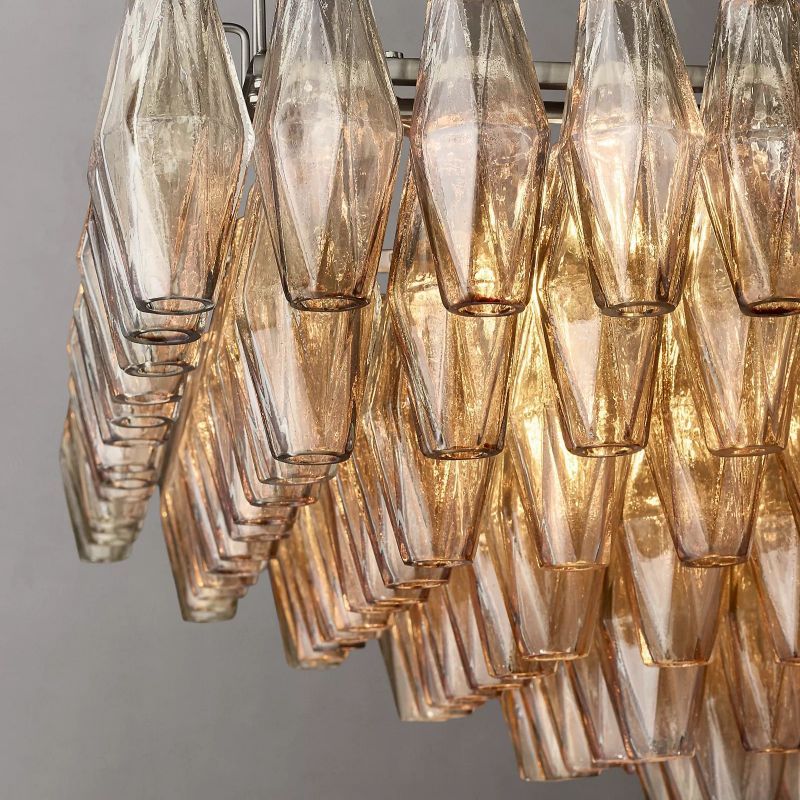 Chivaro Tiered Rectangular Chandelier 54"