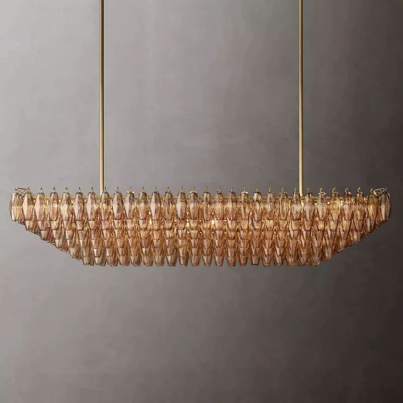 Chivaro Tiered Rectangular Chandelier 74"