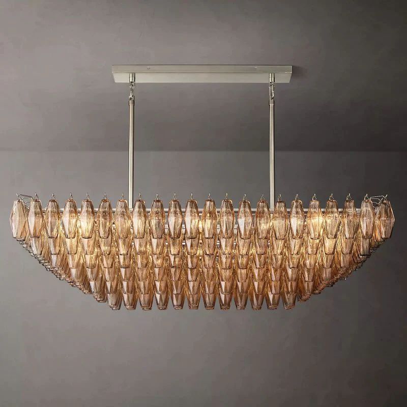 Chivaro Tiered Rectangular Chandelier 54"