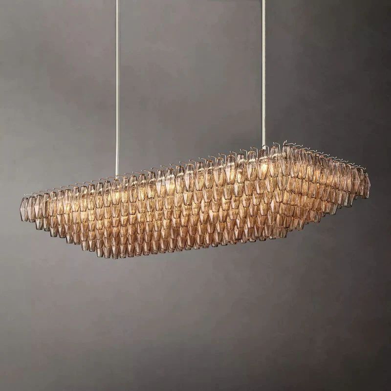 Chivaro Tiered Rectangular Chandelier 74"