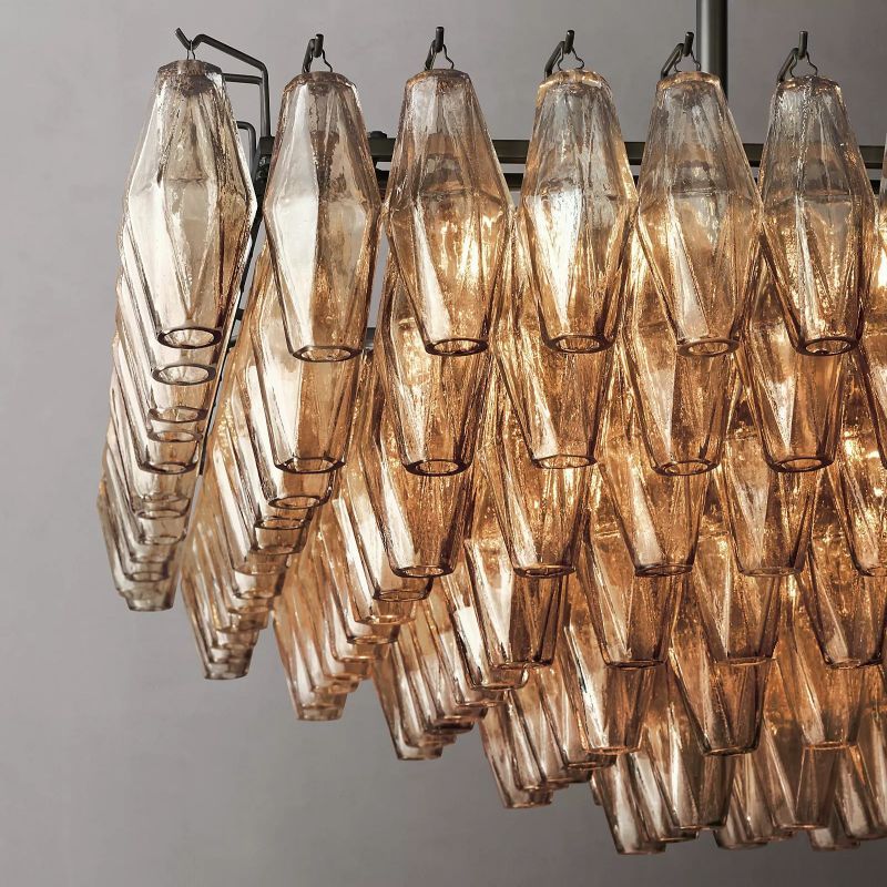 Chivaro Tiered Rectangular Chandelier 54"