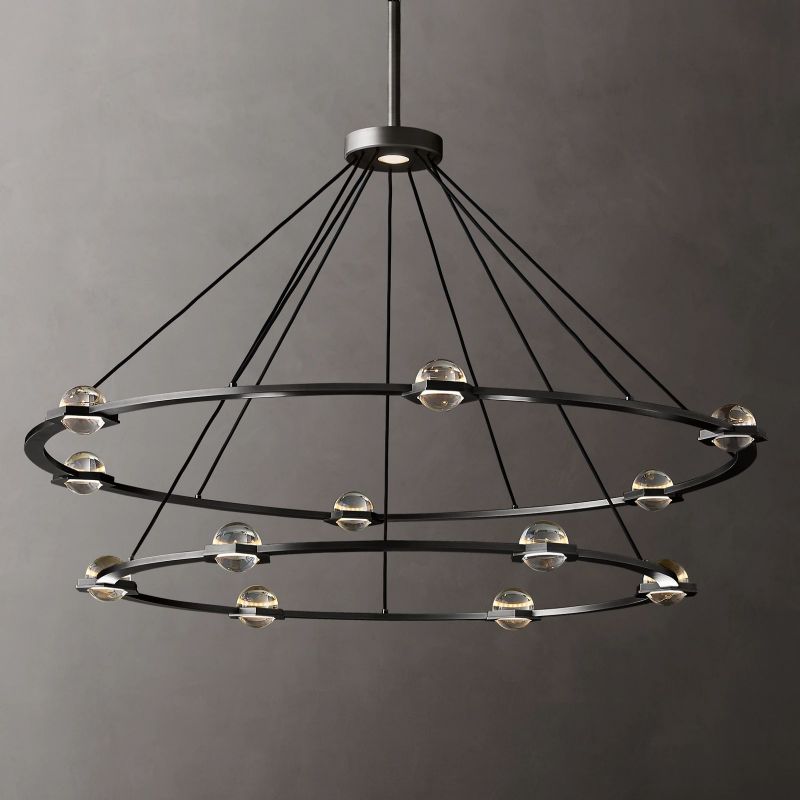Eclavia Two-Tier Round Chandelier 60"
