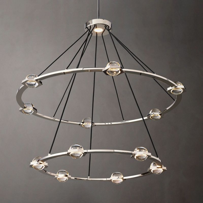 Eclavia Two-Tier Round Chandelier 60"