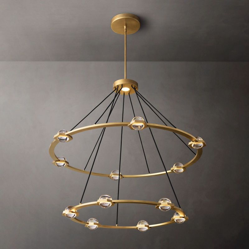 Eclavia Two-Tier Round Chandelier 48"