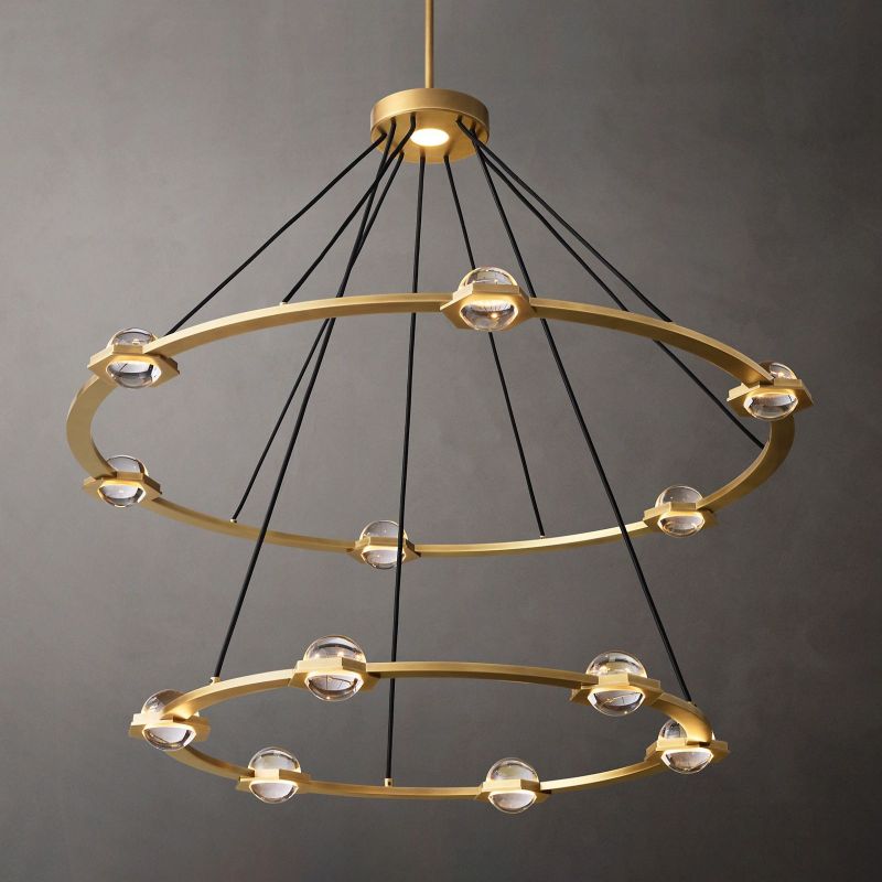 Eclavia Two-Tier Round Chandelier 60"