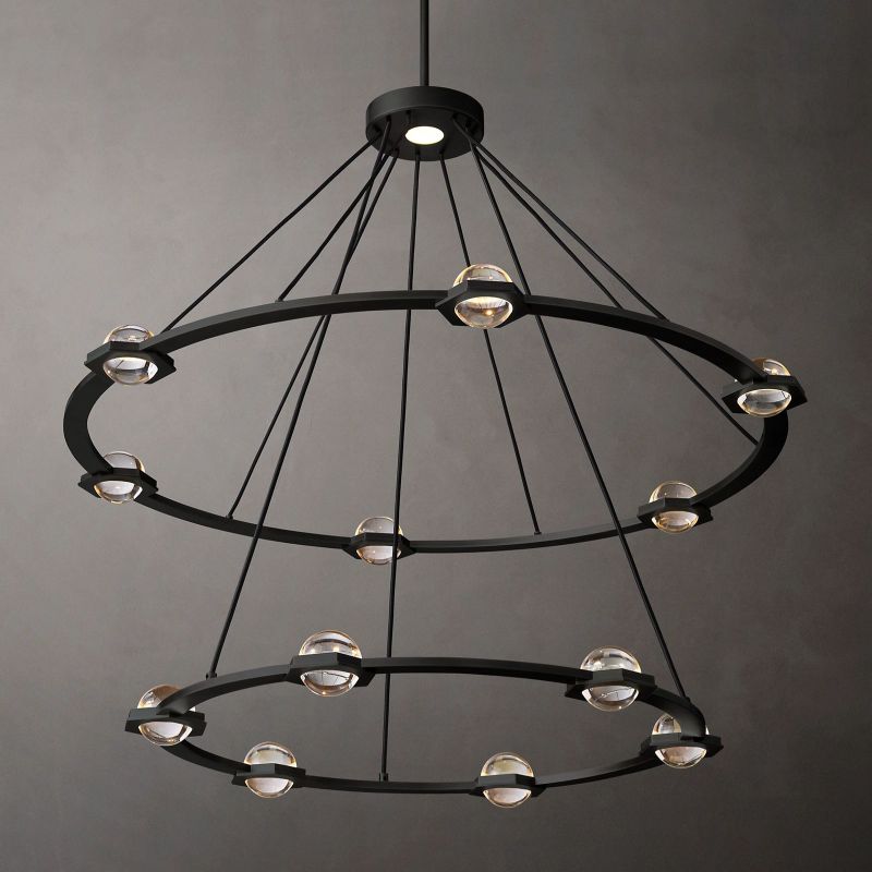 Eclavia Two-Tier Round Chandelier 60"