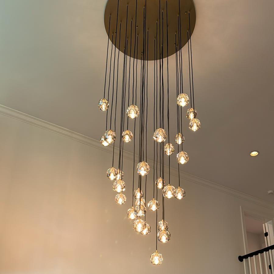 Boulle Round Chandelier 30"