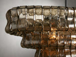 Ghiaccio Glass Oval Chandelier