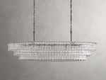 Ghiaccio Glass Oval Chandelier