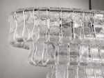 Ghiaccio Glass Oval Chandelier
