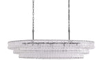 Ghiaccio Glass Oval Chandelier