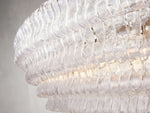 Ghiaccio Glass Oval Chandelier