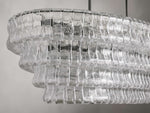 Ghiaccio Glass Oval Chandelier