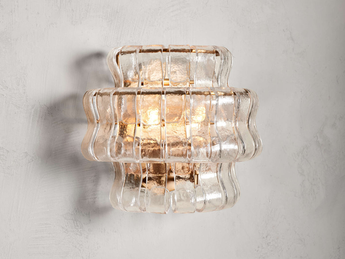 Ghiaccio Textured Wall Sconces
