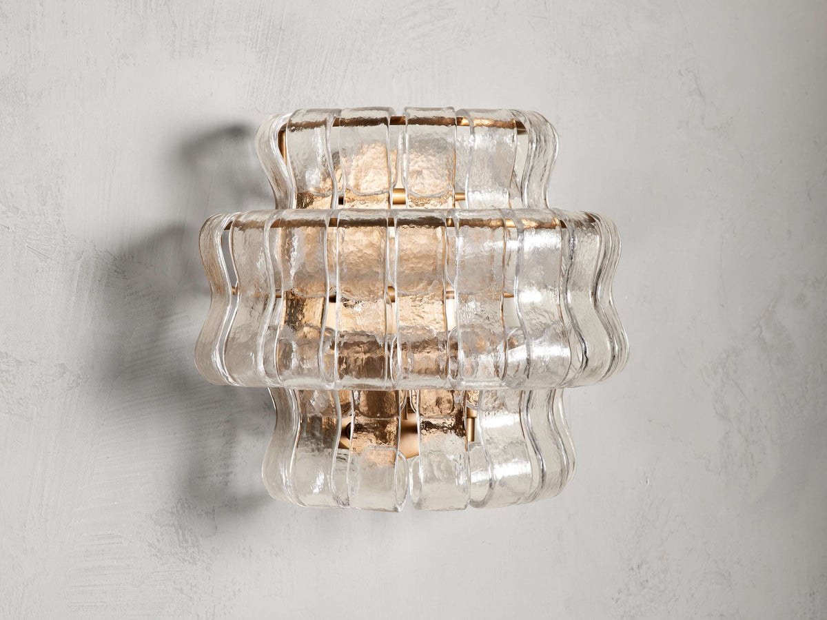 Ghiaccio Textured Wall Sconces