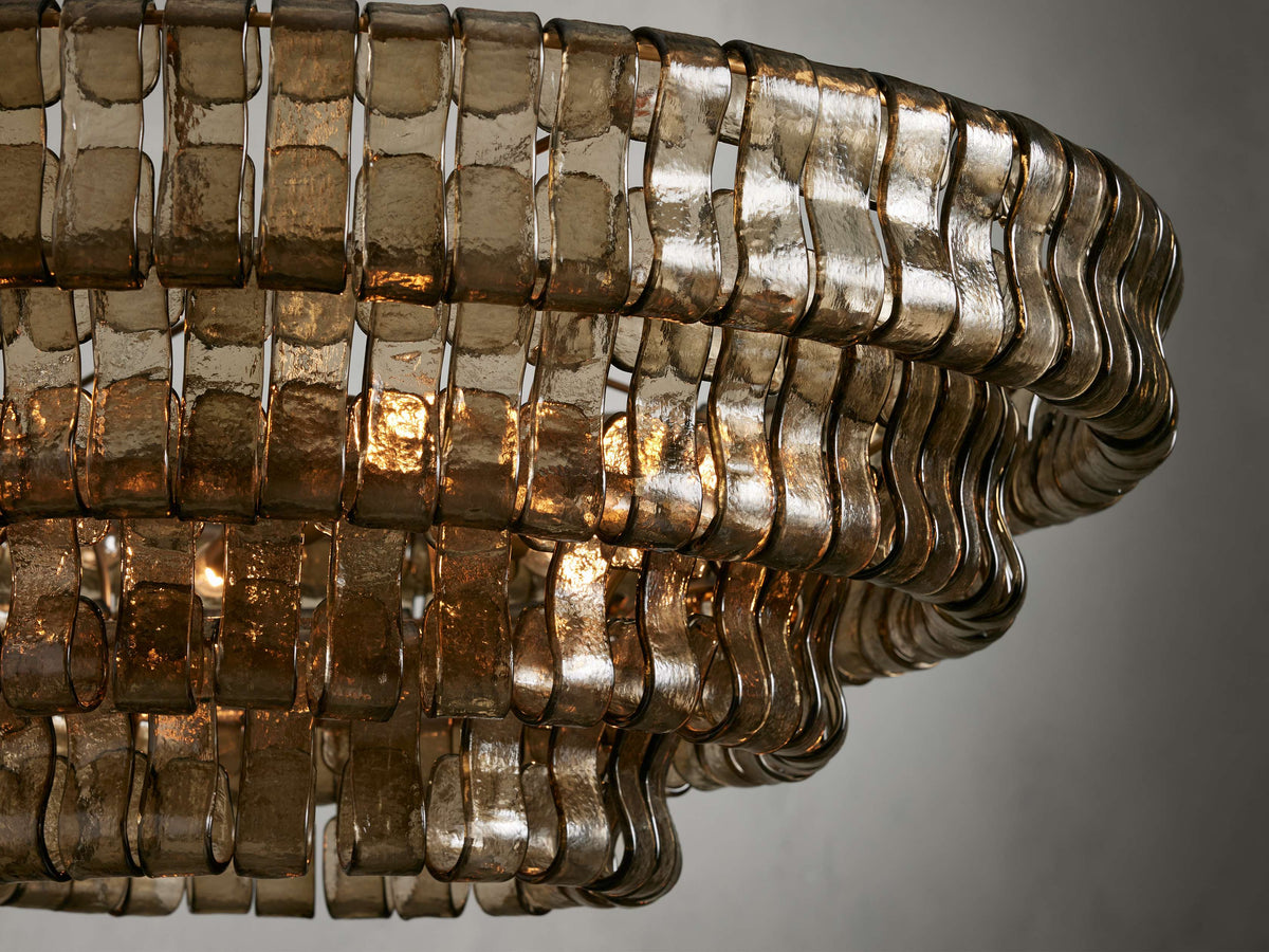 Ghiaccio Textured Round Chandelier