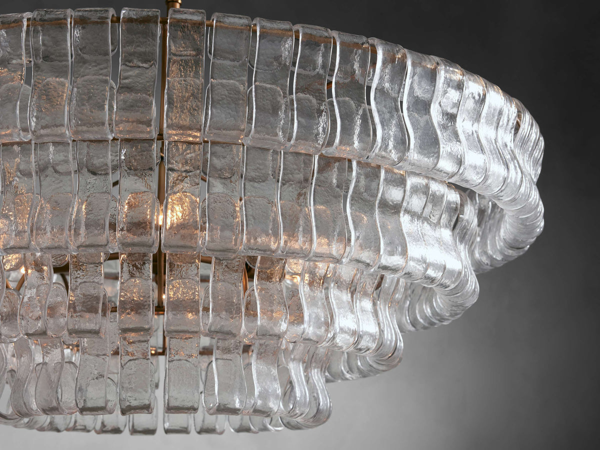 Ghiaccio Textured Round Chandelier