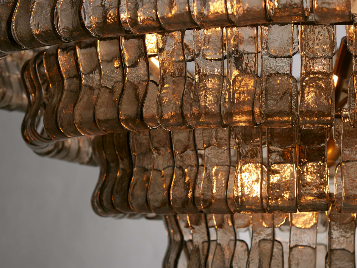 Ghiaccio Textured Round Chandelier