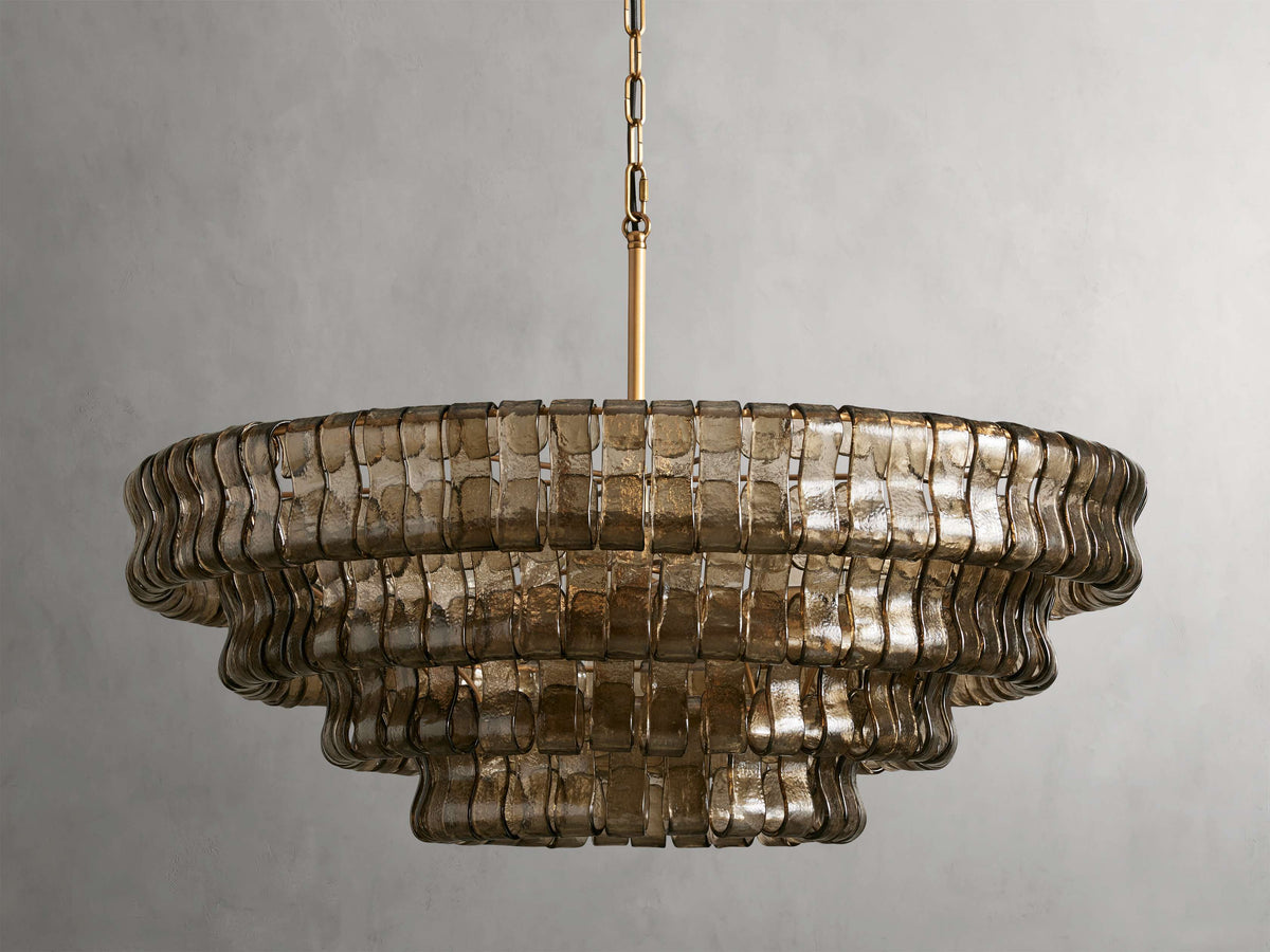 Ghiaccio Glass Round Chandelier