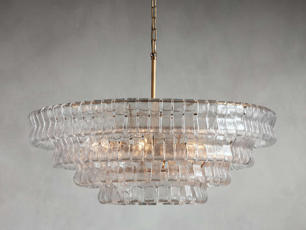 Ghiaccio Glass Round Chandelier