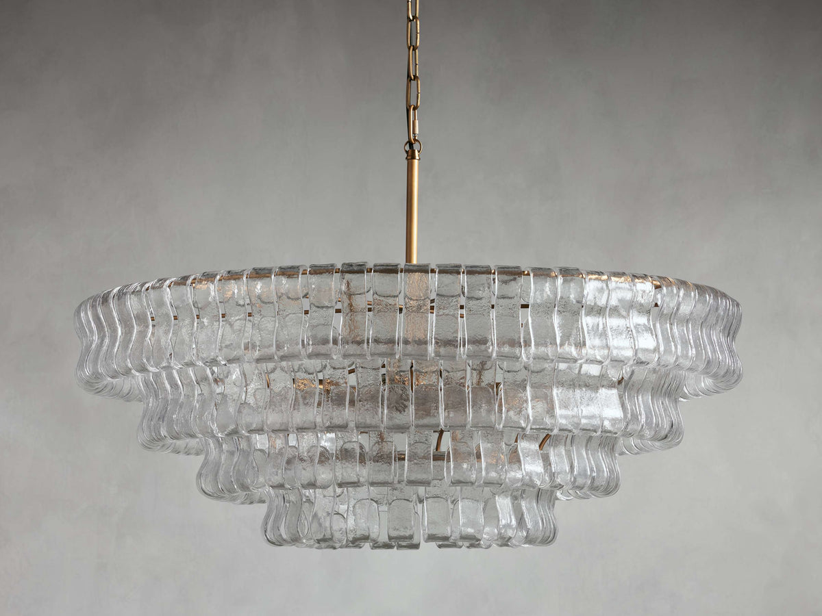Ghiaccio Glass Round Chandelier