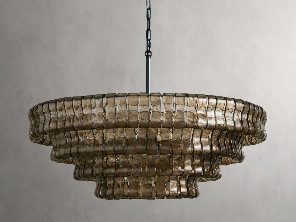 Ghiaccio Glass Round Chandelier