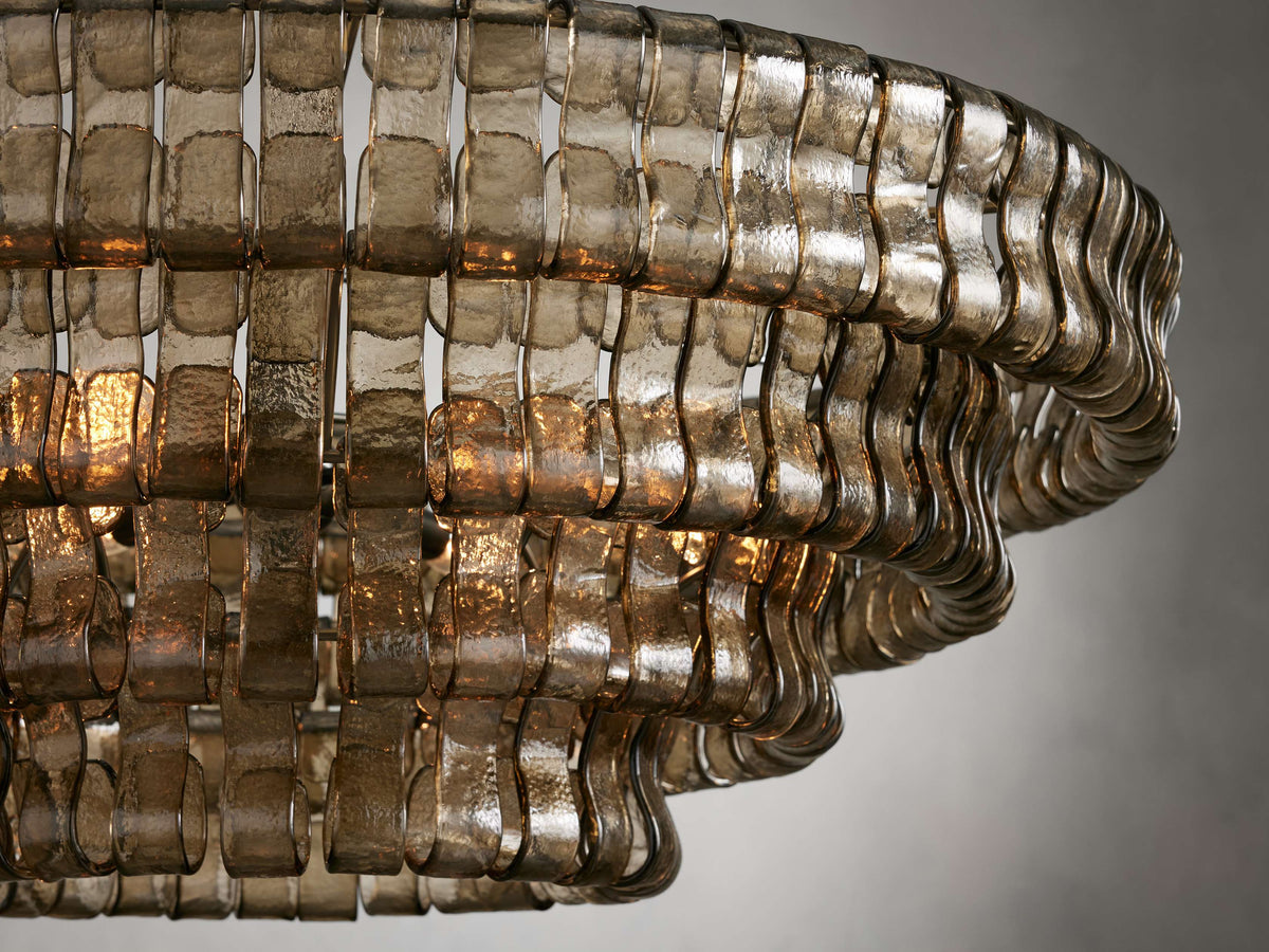 Ghiaccio Glass Round Chandelier