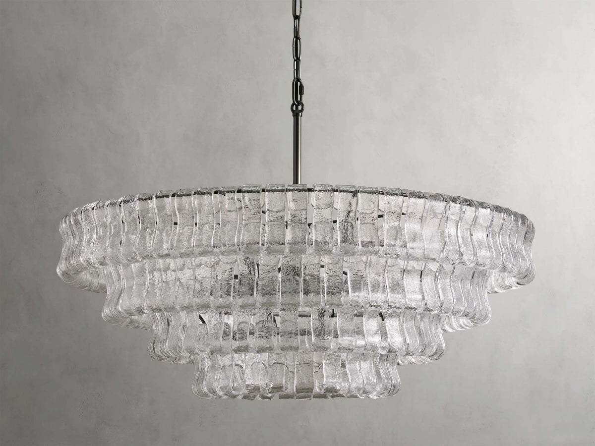 Ghiaccio Glass Round Chandelier