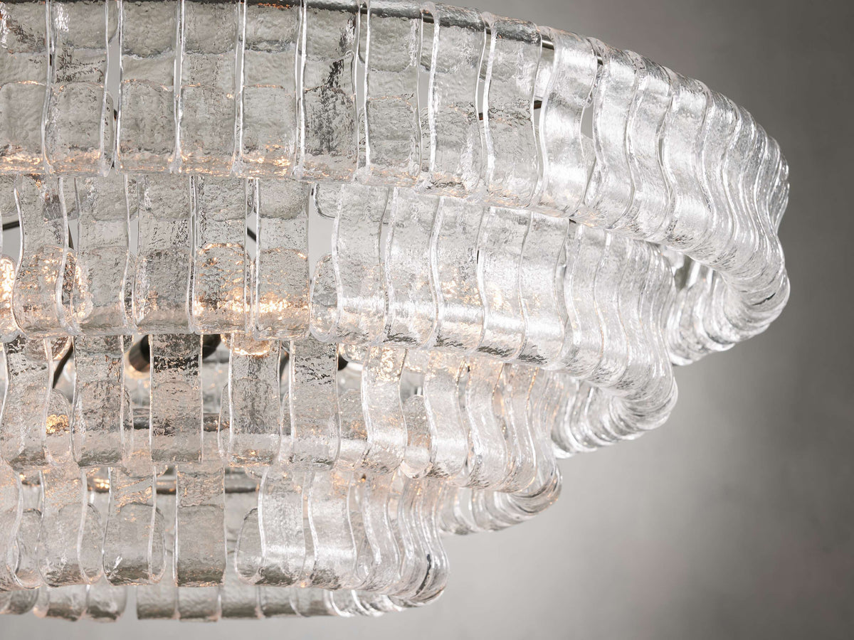 Ghiaccio Glass Round Chandelier