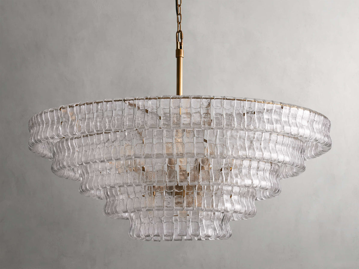 Ghiaccio Glass Round Chandelier