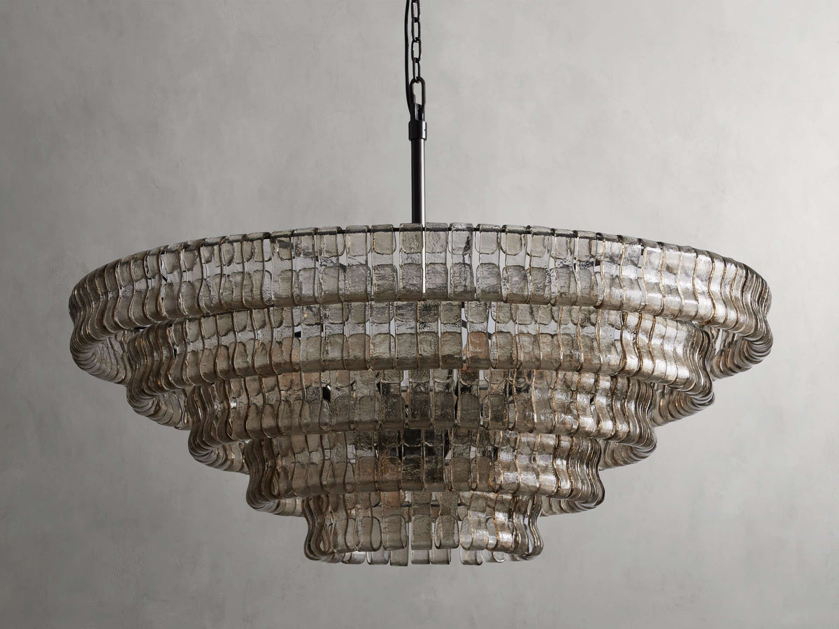 Ghiaccio Glass Round Chandelier