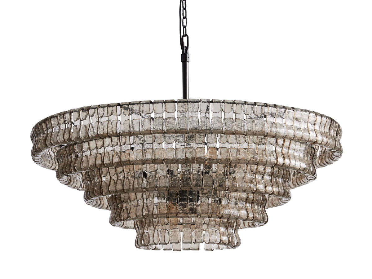 Ghiaccio Glass Round Chandelier