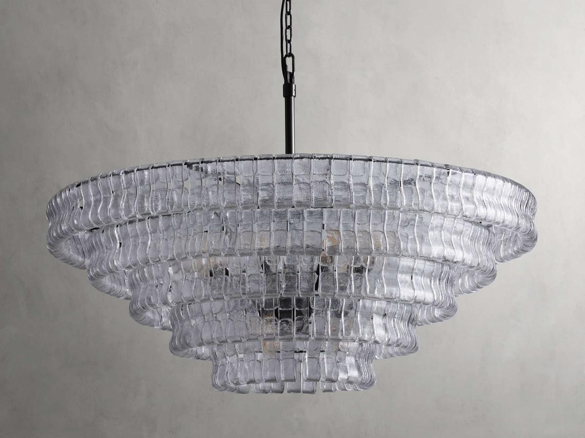 Ghiaccio Glass Round Chandelier