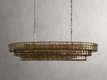 Ghiaccio Glass Oval Chandelier
