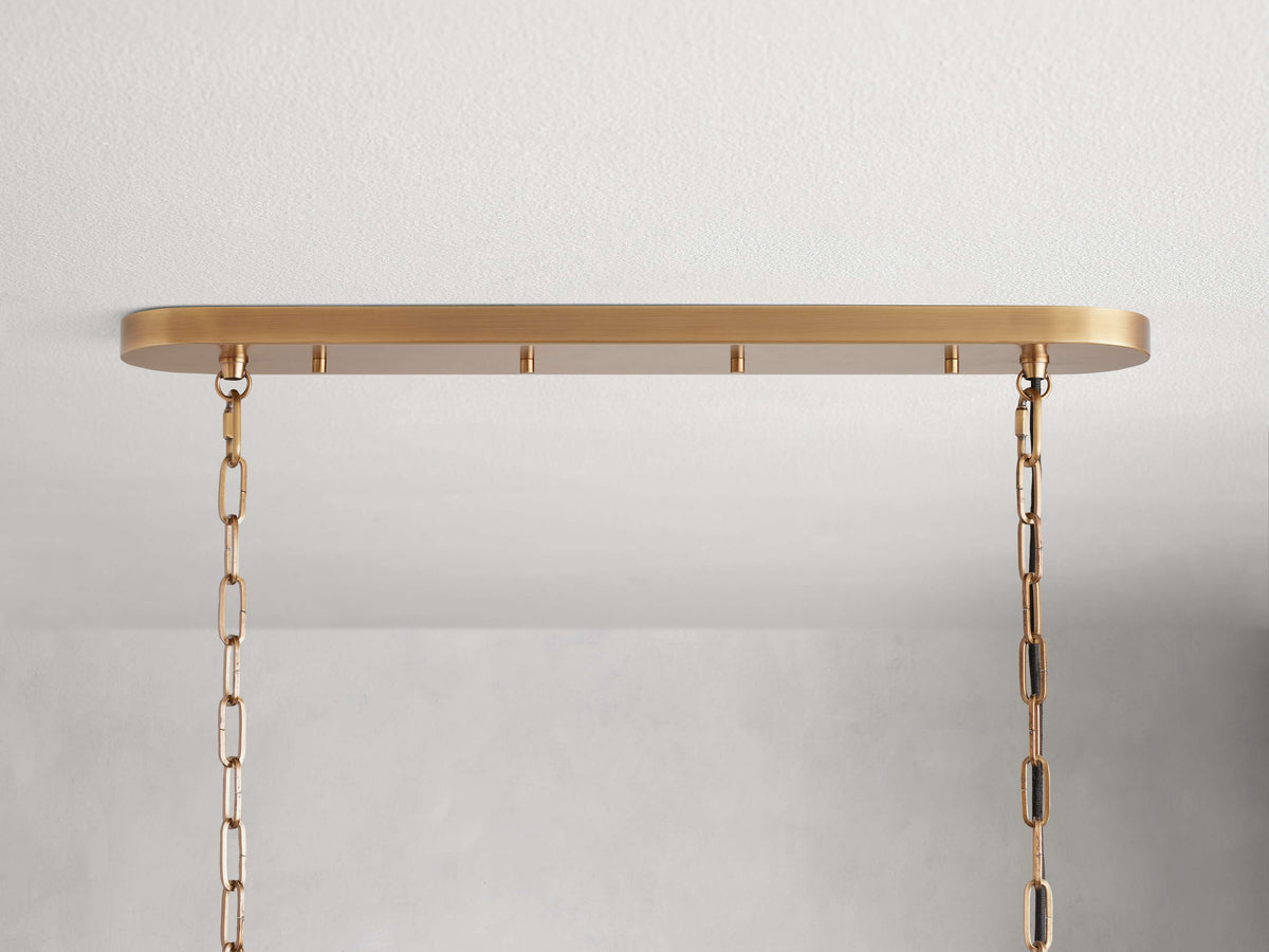 Ghiaccio Glass Oval Chandelier