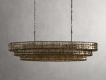 Ghiaccio Glass Oval Chandelier