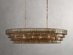 Ghiaccio Glass Oval Chandelier