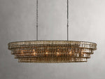 Ghiaccio Glass Oval Chandelier