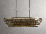 Ghiaccio Glass Oval Chandelier