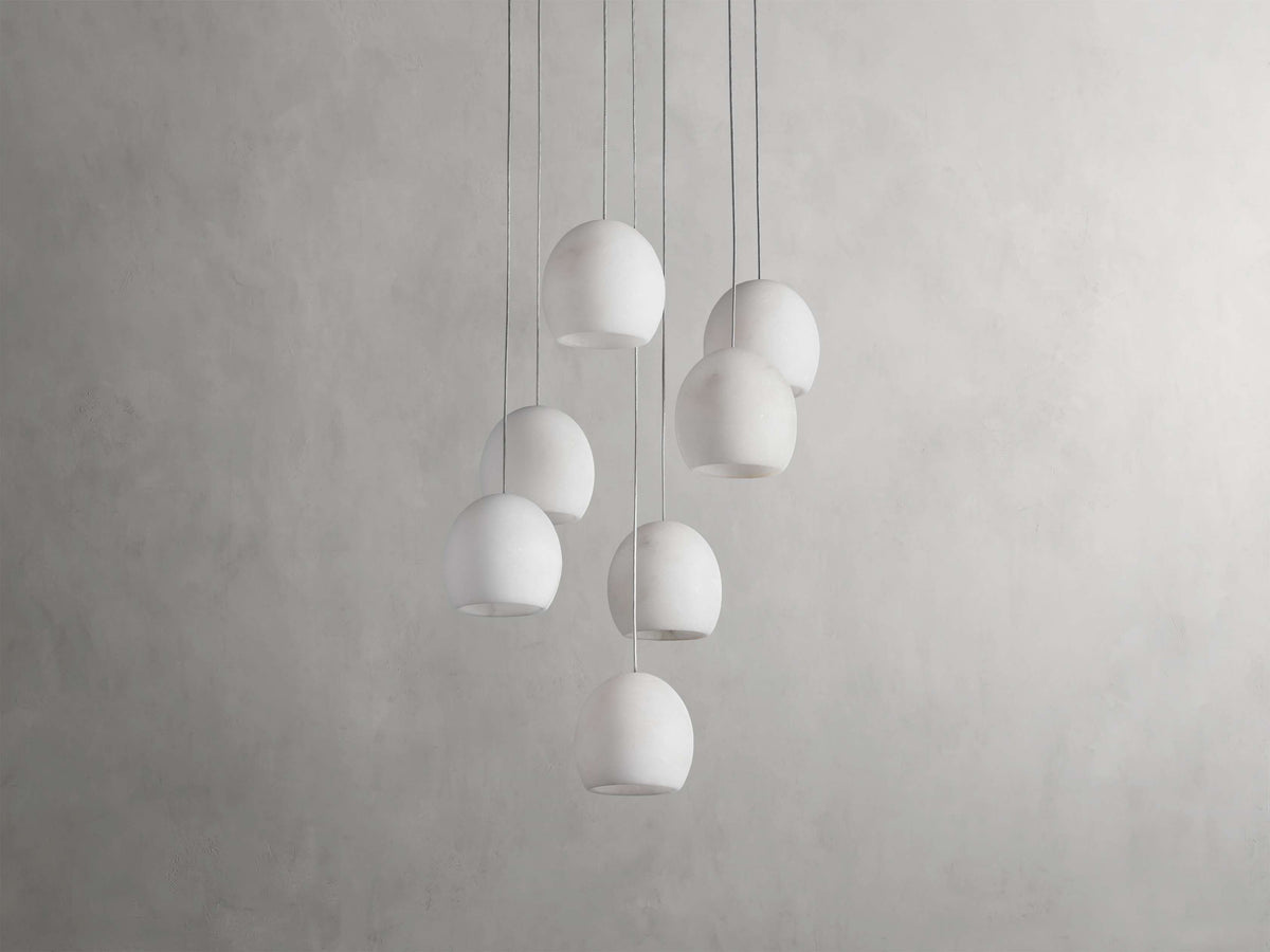 Arica Alabaster Round Chandelier