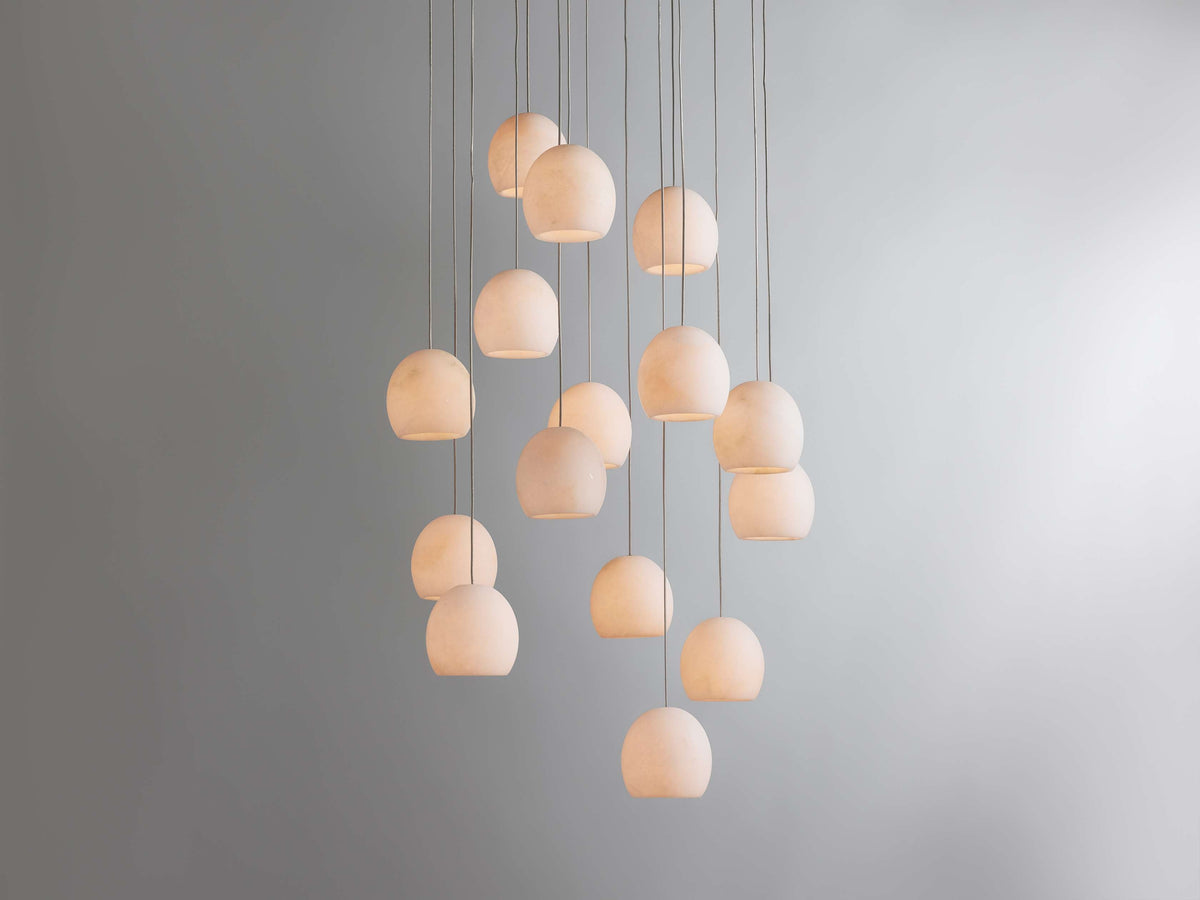 Arica Alabaster Round Chandelier