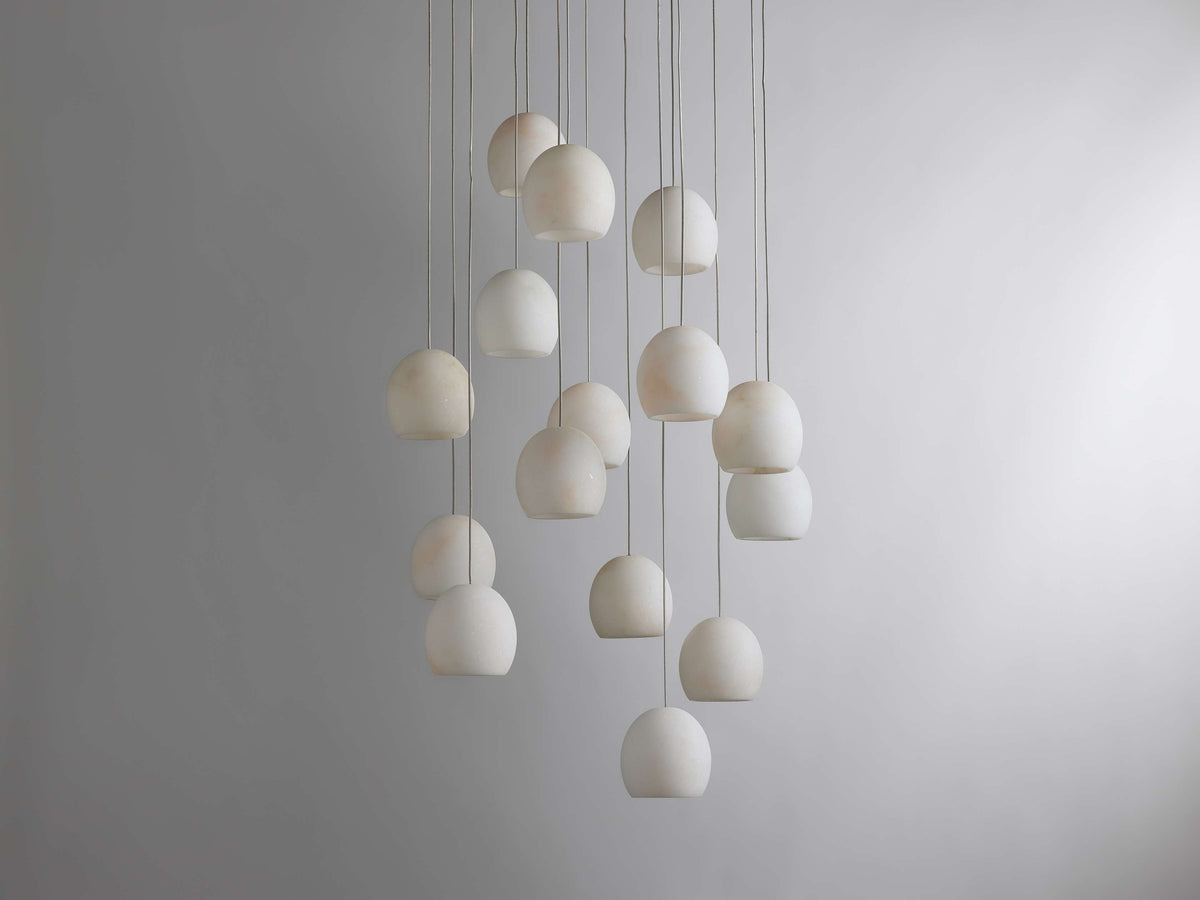 Arica Alabaster Round Chandelier